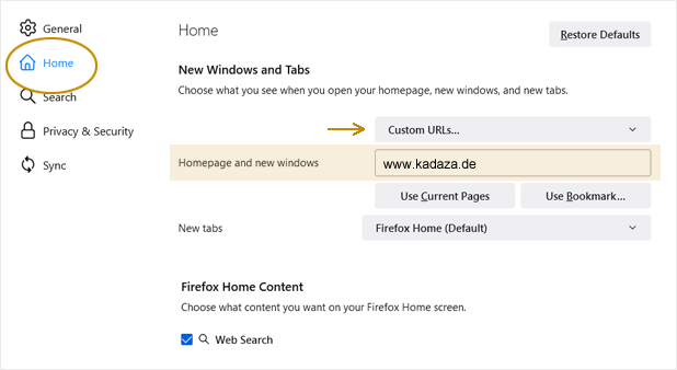 Firefox instructions